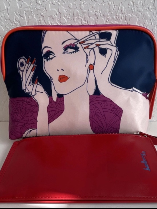 baellery Handbags - Baellerry Red Long Wallet & BONUS Estée Lauder Makeup Bag